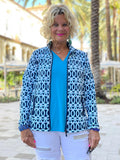 MELINA BLUE FULL ZIPPER