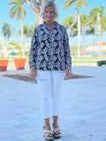 NAUTICAL LANE ZIPPER TOP
