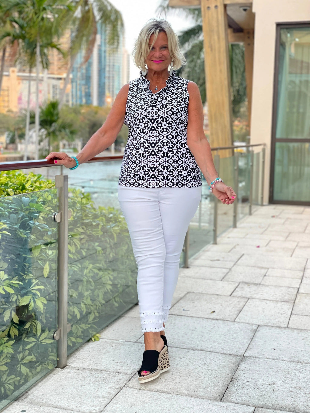 NAPLES DAY SLEEVELESS RUFFLE