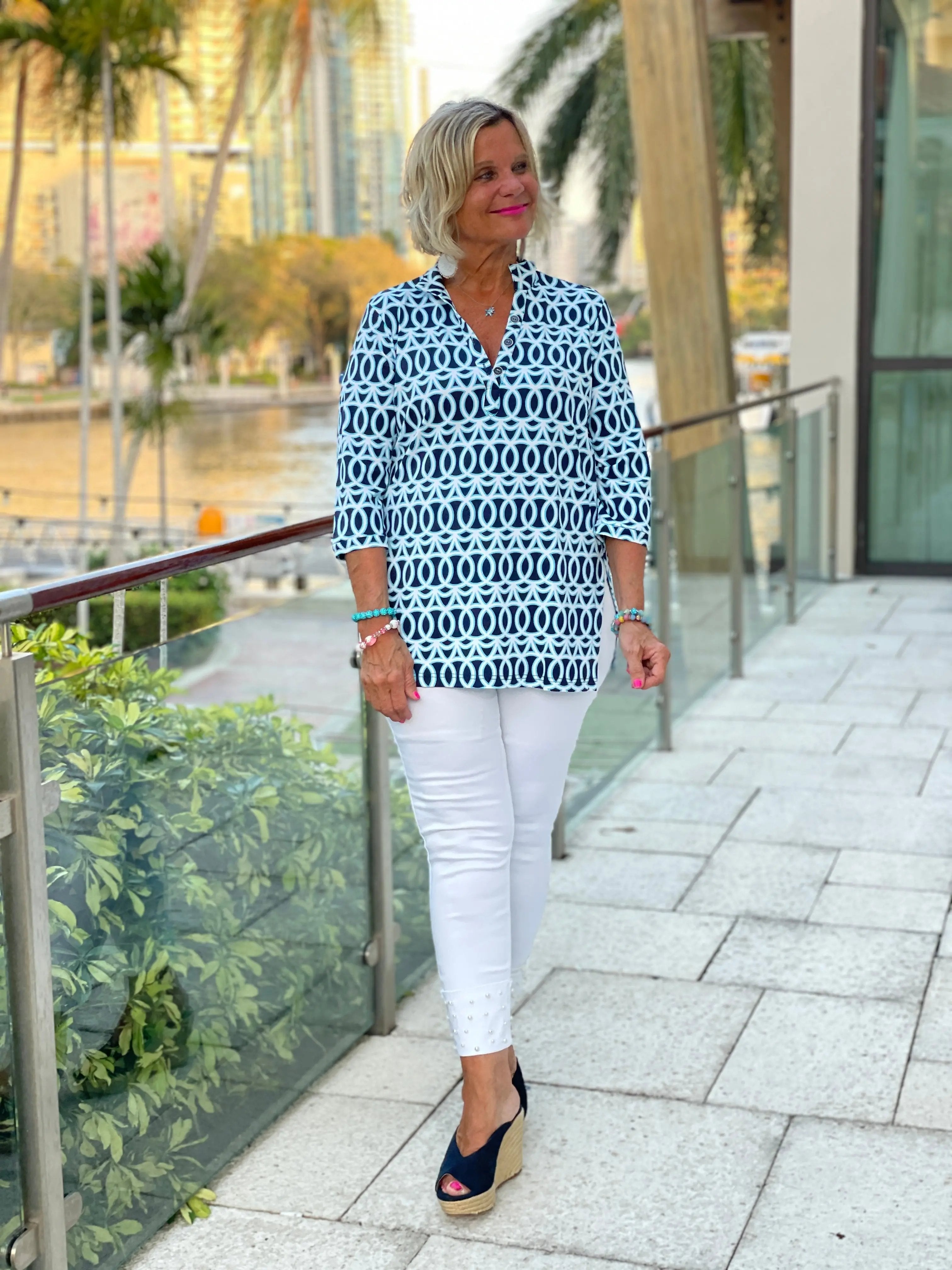 MELINA BLUE TUNIC