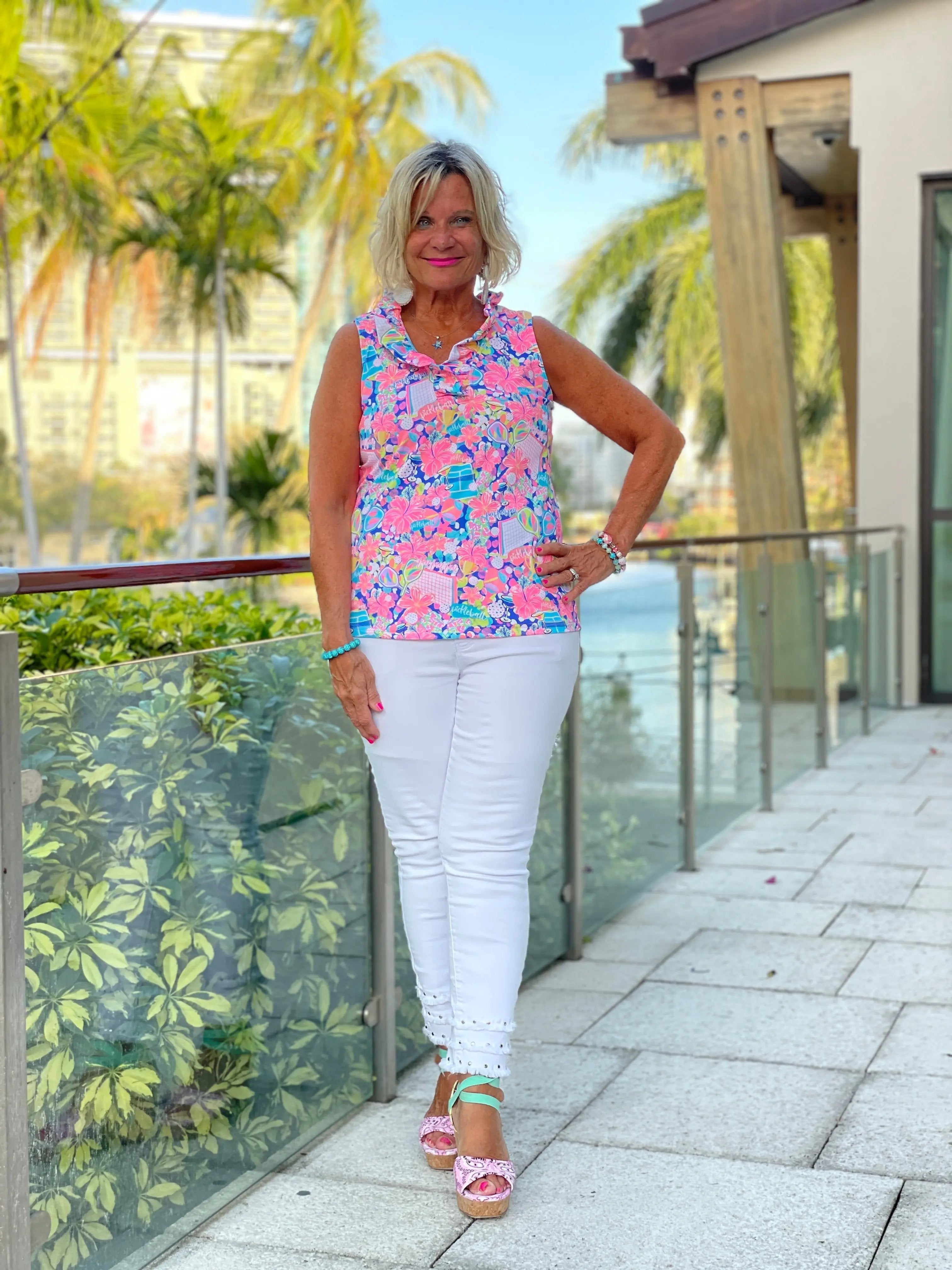 PICKLEBALL SLEEVELESS RUFFLE
