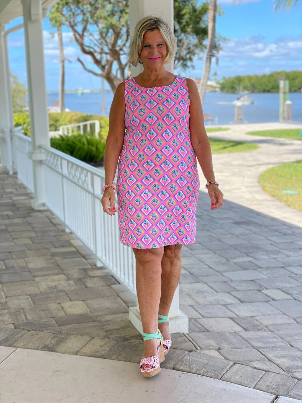 PALM TREE SIESTA SHIFT DRESS